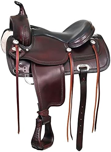 Silla Draft Hilason Placer Cuero Americano Oscuro