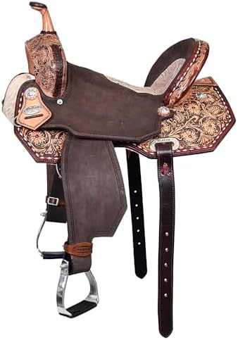 Silla Hilason Oeste Árbol Flexible Marrón Cuero