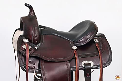 Silla Draft Hilason Placer Cuero Americano Oscuro